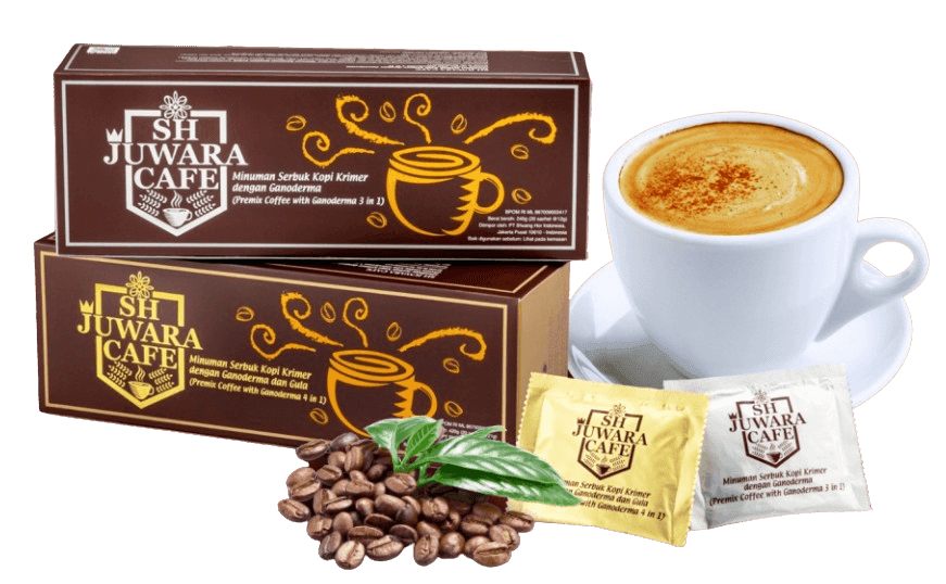 Kopi SH Juwara Cafe 3 in 1 dan 4 in 1 dengan Ganoderma