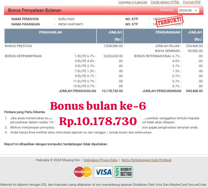 Testimoni income 2